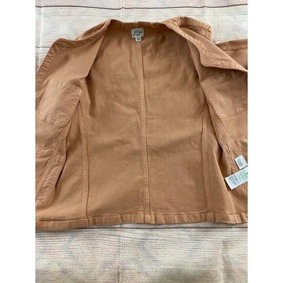 J Crew Women's Simone Relaxed Mauve Open Front Denim Jacket - XXS - Picture 8 of 12